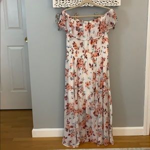 Lane Bryant off the should floral dress